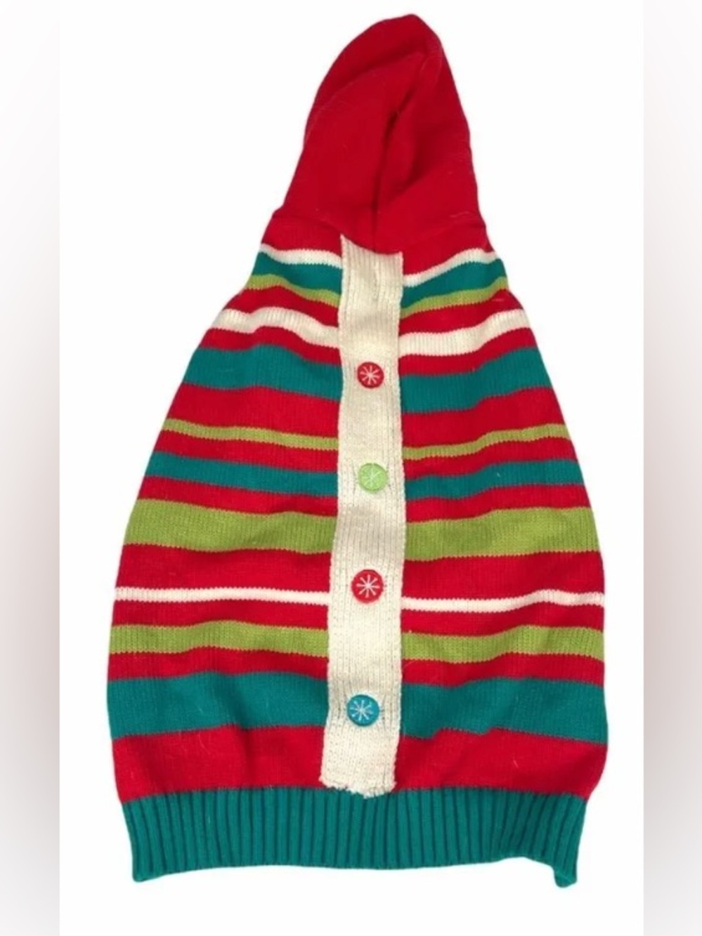 Pet Holiday Dog/Cat Red Knit Dog Sweater. Worn Once in the Montana Snow